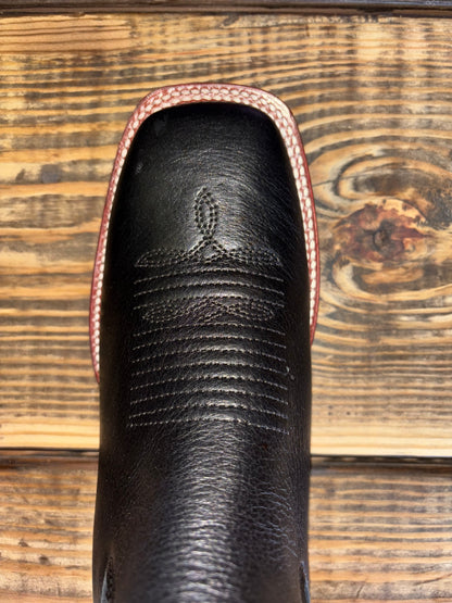 Los Altos Men’s Belmont Black Rubber Sole Square Toe Western Boot