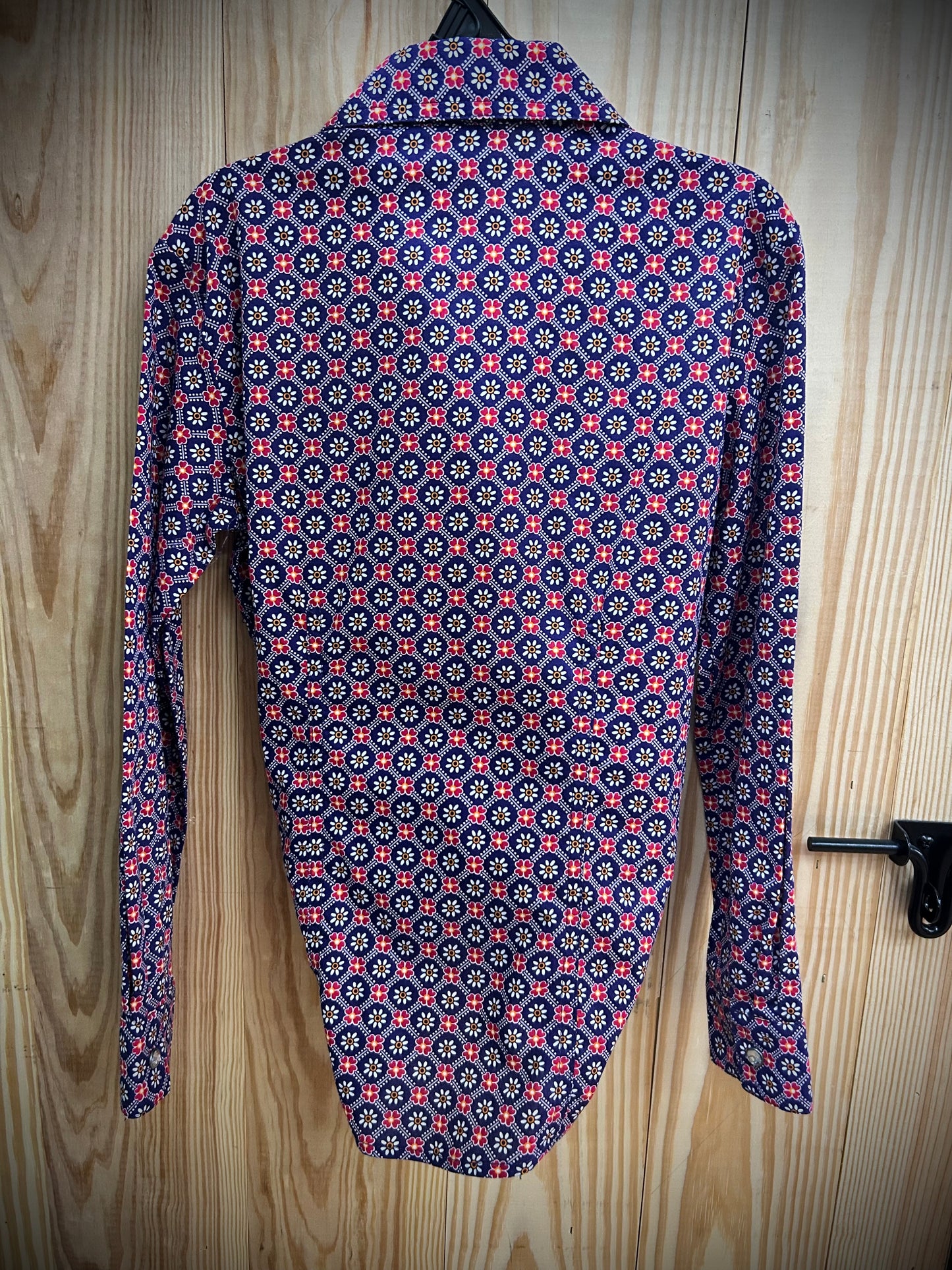 Cruel Cowgirls Purple Snap Button Up Floral Shirt