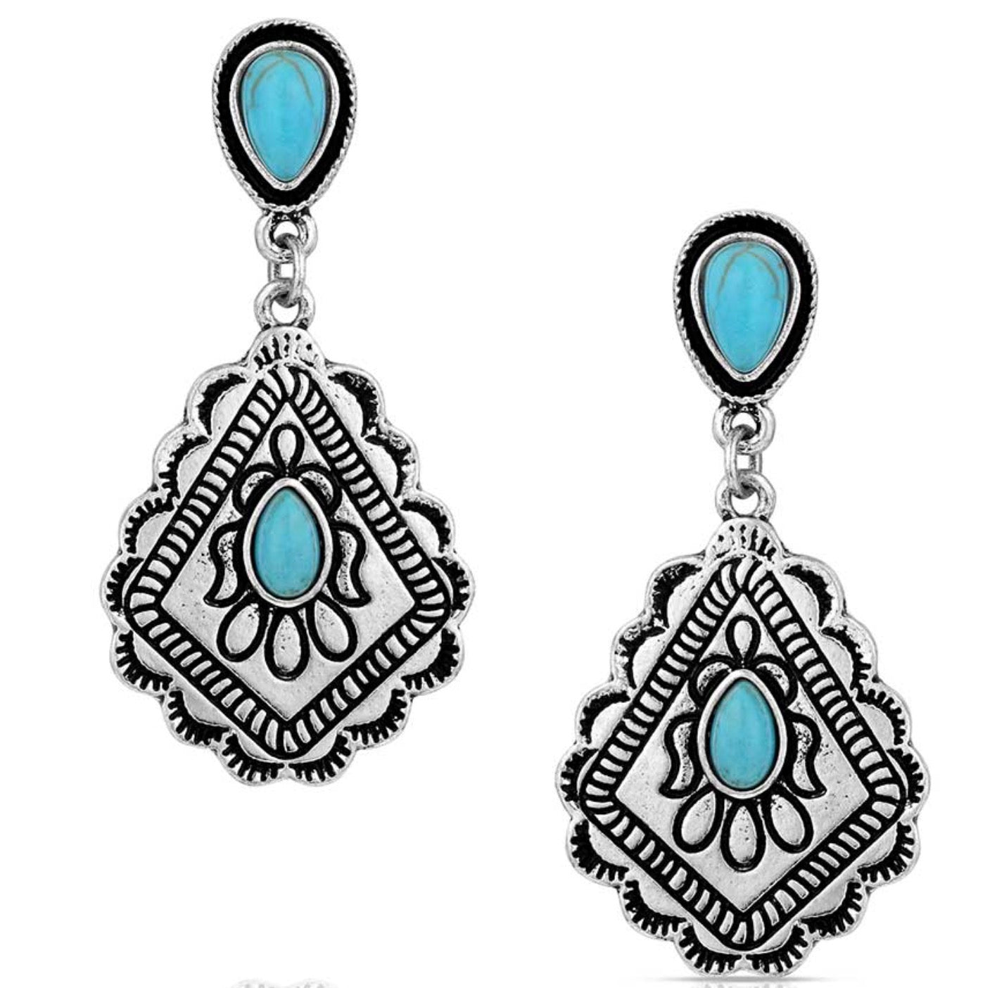 Montana say no more turquoise dangle earrings