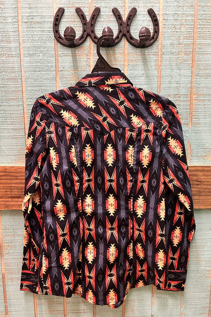 ROCK&ROLL WOMENS PEACH SHARED CORE SNAP SHIRT