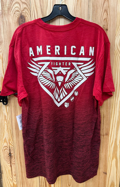 AMERICAN FIGHTER RED COLLISON S/S TEE FM16163