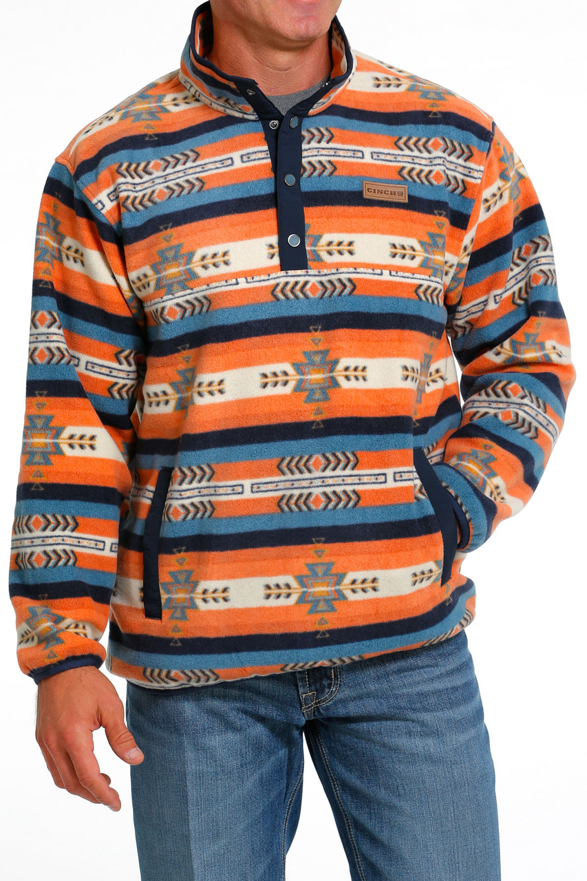Cinch Men’s Fleece Pullover Aztec Red