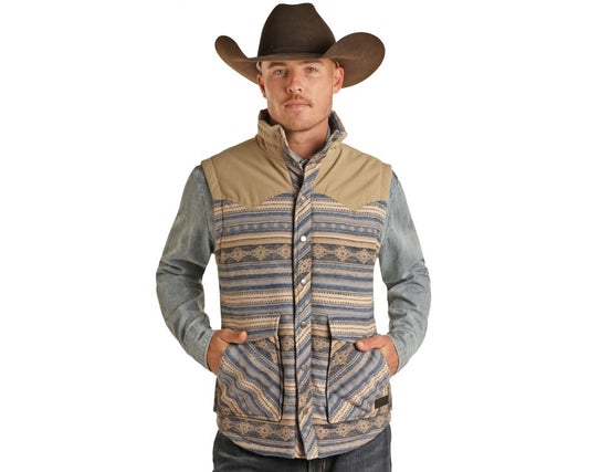 Rock&Roll Denim Men’s Aztec Vest