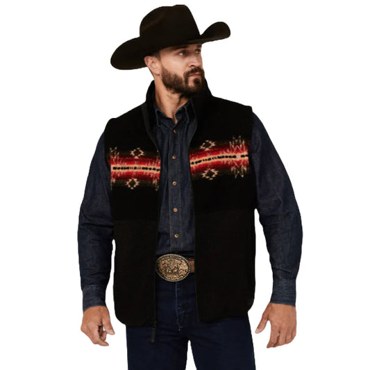 Rock&Roll Denim Men’s Aztec Vest Black
