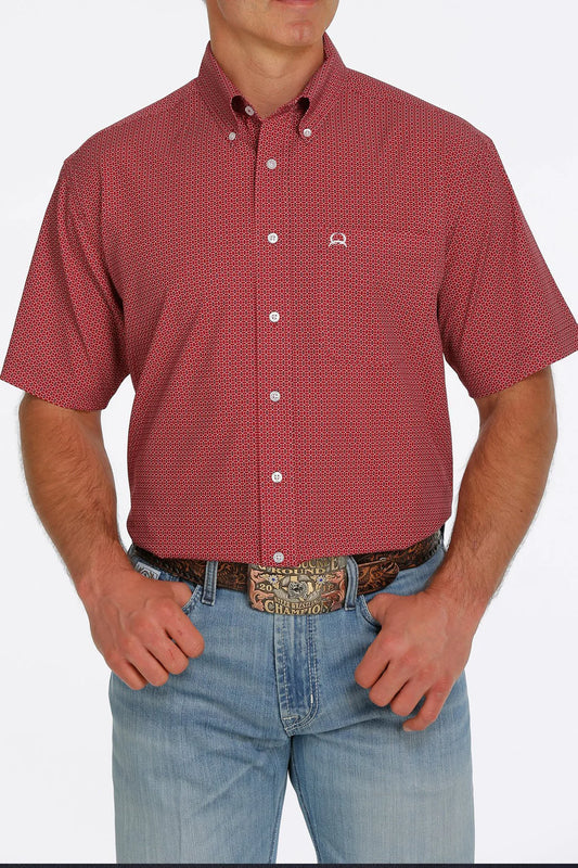 Cinch Men’s ArenaFlex Red SS Shirt