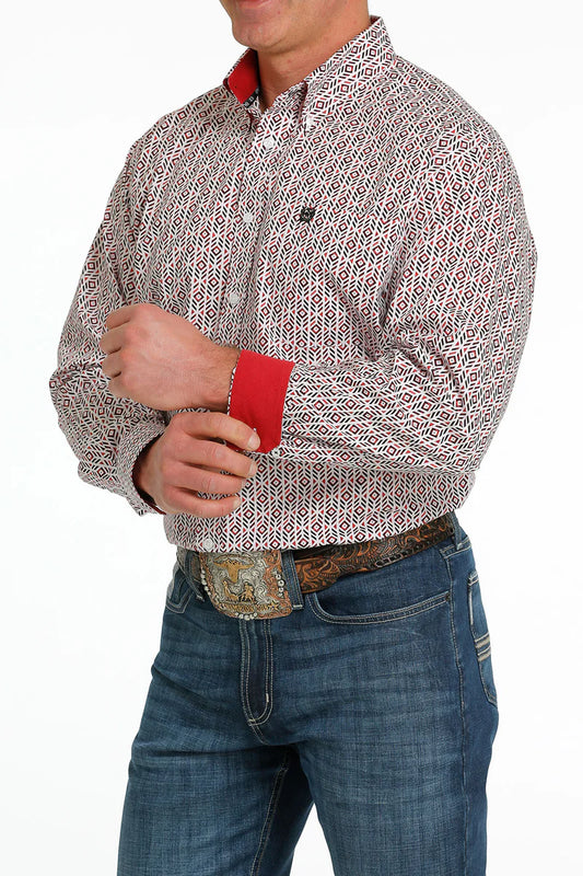 Cinch Men’s LS Shirt White