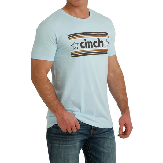 Cinch Men’s Retro SS T-Shirt Light Blue