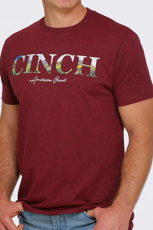 Cinch Men’s SS T-Shirt Burgundy