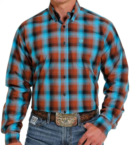 Cinch Men’s Plaid LS Shirt Multi Color