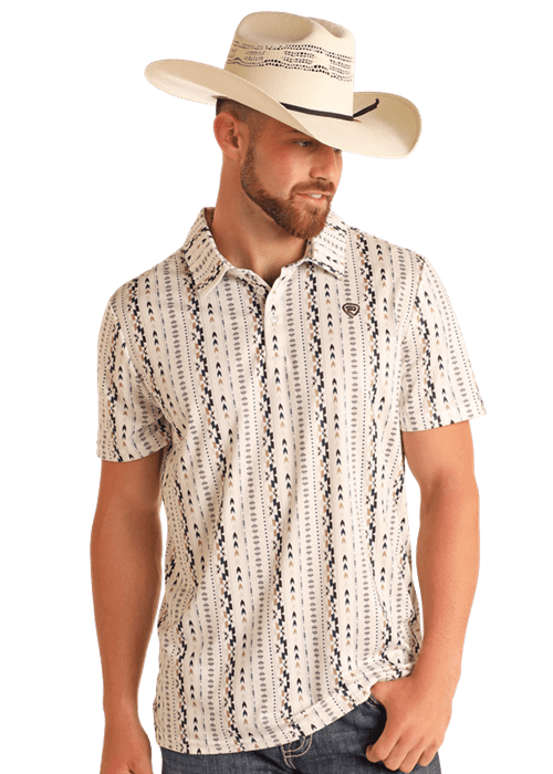 Rock&Roll Denim Men’s Aztec Printed Polo