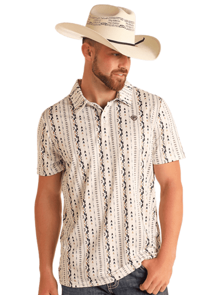Rock&Roll Denim Men’s Aztec Printed Polo