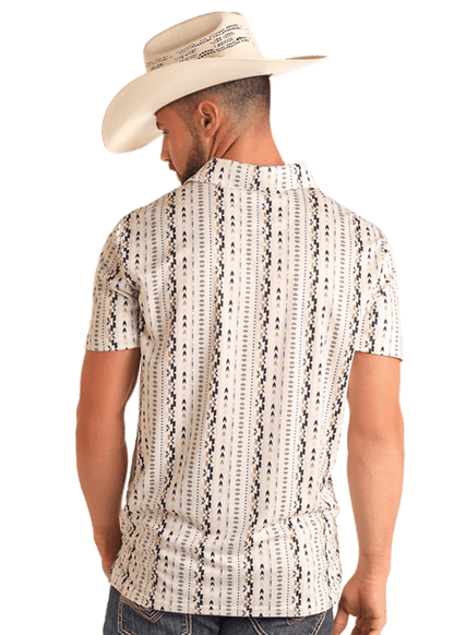 Rock&Roll Denim Men’s Aztec Printed Polo