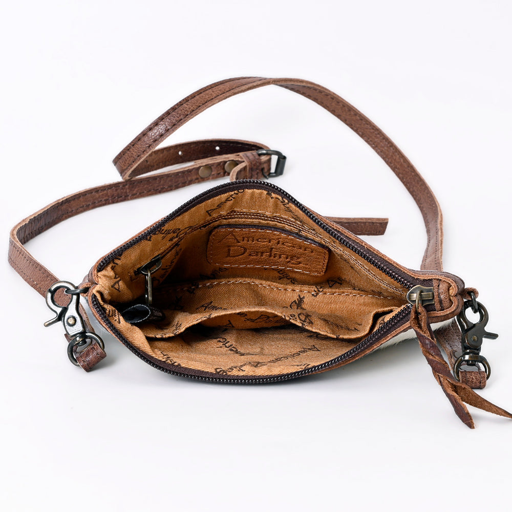 American Darling Crossbody Western Leather Women’s Bag ADBGS142BRWFRNG