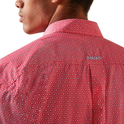 Ariat Men’s IAIN Fitted SS Shirt Rose Red
