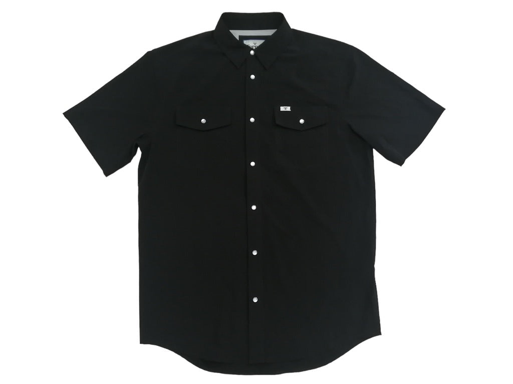 Ferrell Men's Black Short Sleeve Snap Shirt FSS1002335