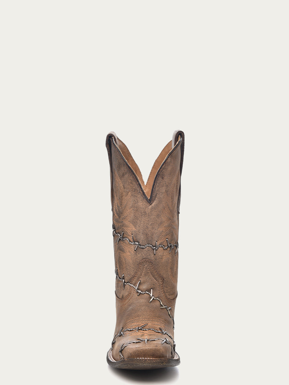 Corral Barbed Wire Brown Square Toe Cowboy Boot