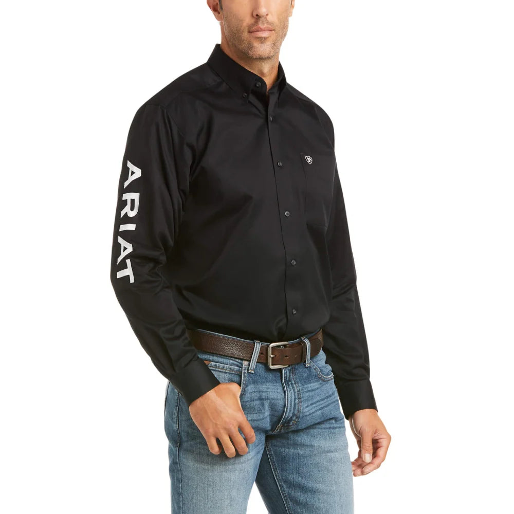 Ariat Men’s Team Logo Black LS Shirt