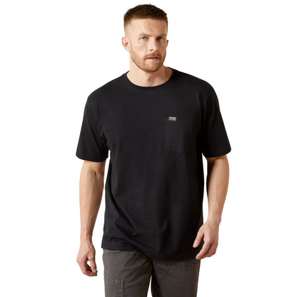 Ariat Men’s Rebar Cotton Strong Standard Pocket Black T-Shirt