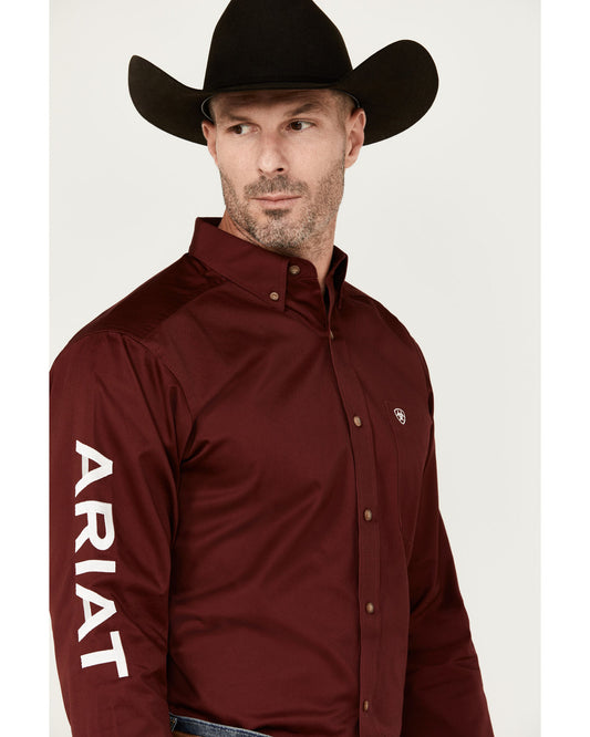 Ariat Men’s Team Logo Twill FTD LS Shirt
