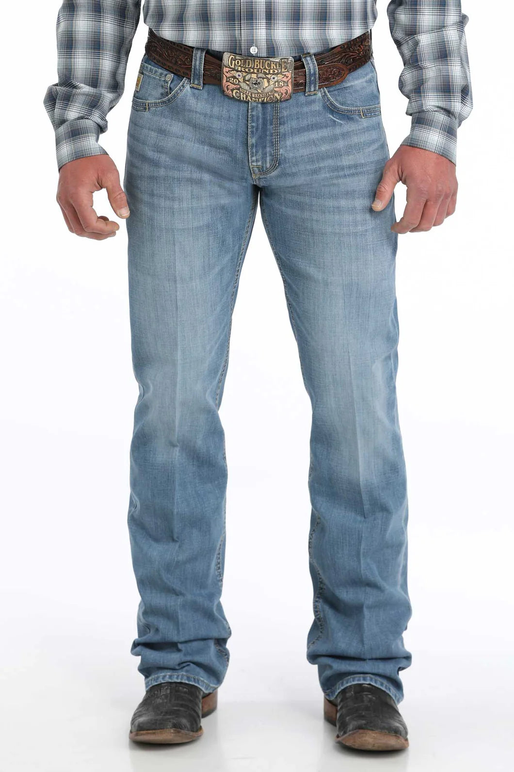 Cinch Men’s Carter 2.0 Relaxed Bootcut Jeans Light Stonewash