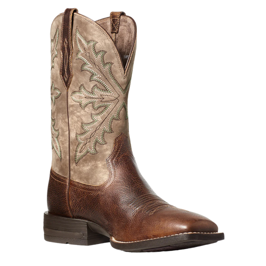 Ariat Men’s Qualifier Western Boot Champ Brown/Rosin Tan