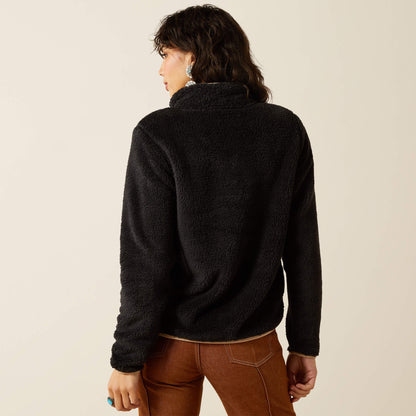 Ariat Women’s Berber Snap Front Sweatshirt (Black)