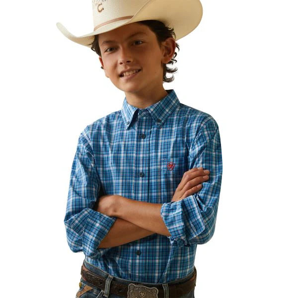Ariat Boys Pro Leyton Clssc LS Shrt Light Blue