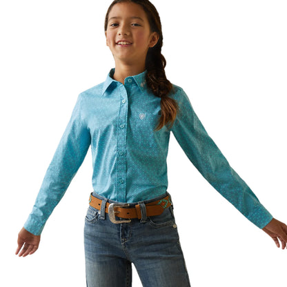 Ariat Girls Team Kirby Caidan Print LS Shirt