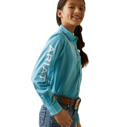 Ariat Girls Team Kirby Caidan Print LS Shirt