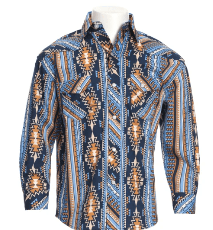 Rock&Roll Boys Aztec Snap LS Shirt