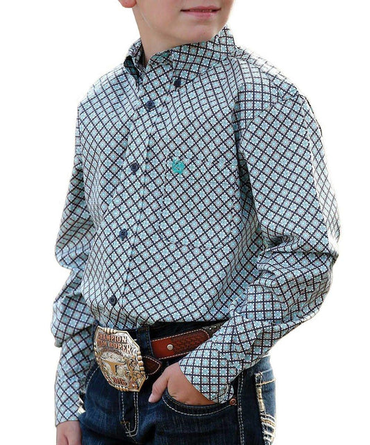 Cinch Boys Charcoal LS Shirt