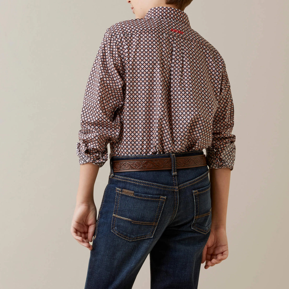 Ariat Boys Osman Classic LS Shirt Apricot Blush