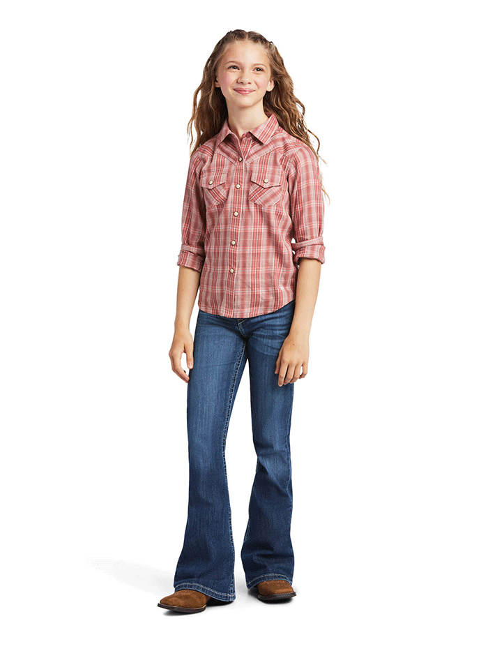 Ariat Girls Real Antique Rubia Snap LS Shirt