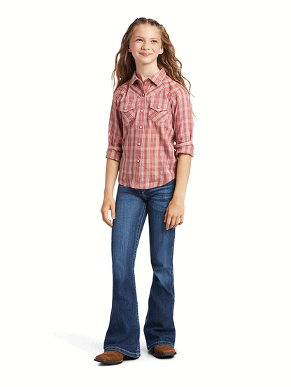 Ariat Girls Real Antique Rubia Snap LS Shirt