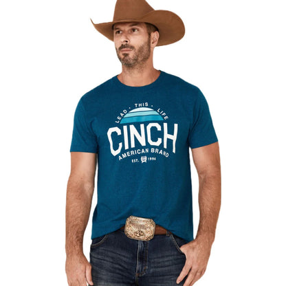 Cinch Men’s Heather Graphic SS T-Shirt Teal