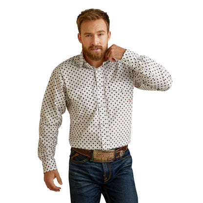 Ariat Men’s Aiden Classic Snap LS Shirt White
