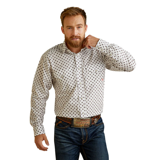 Ariat Men’s Aiden Classic Snap LS Shirt White