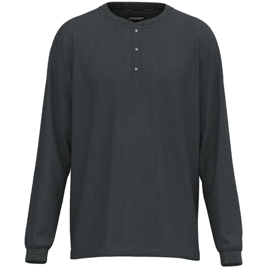 Hooey Men’s Thermal LS Shirt Black/White