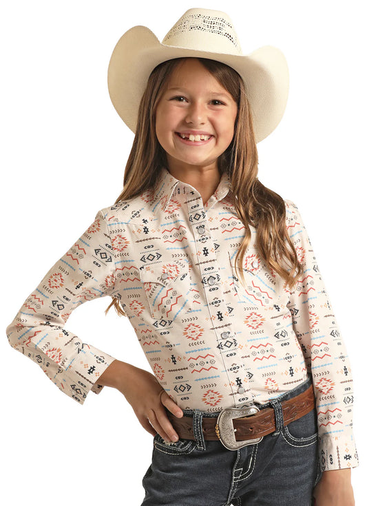 Panhandle Girls Rough Stock Snap Front Shirt