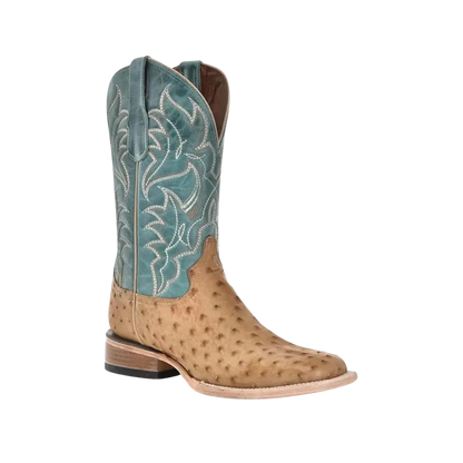 Circle G Men’s Sand-Blue Ostrich Embroidery L6139