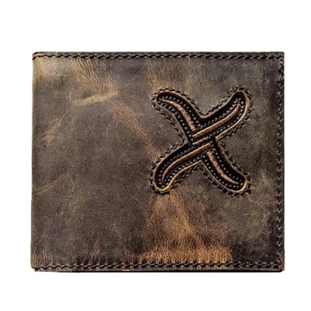 Twisted X Distressed Leather Bifold Wallet XH-242B