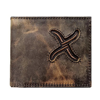 Twisted X Distressed Leather Bifold Wallet XH-242B