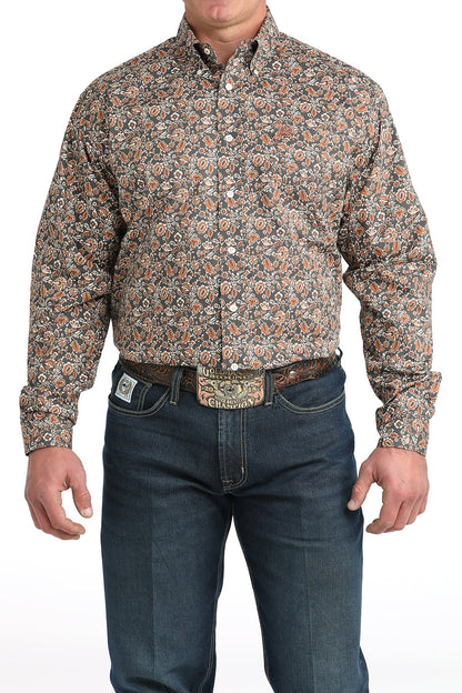 Cinch Men’s Long Sleeve Floral Print Shirt