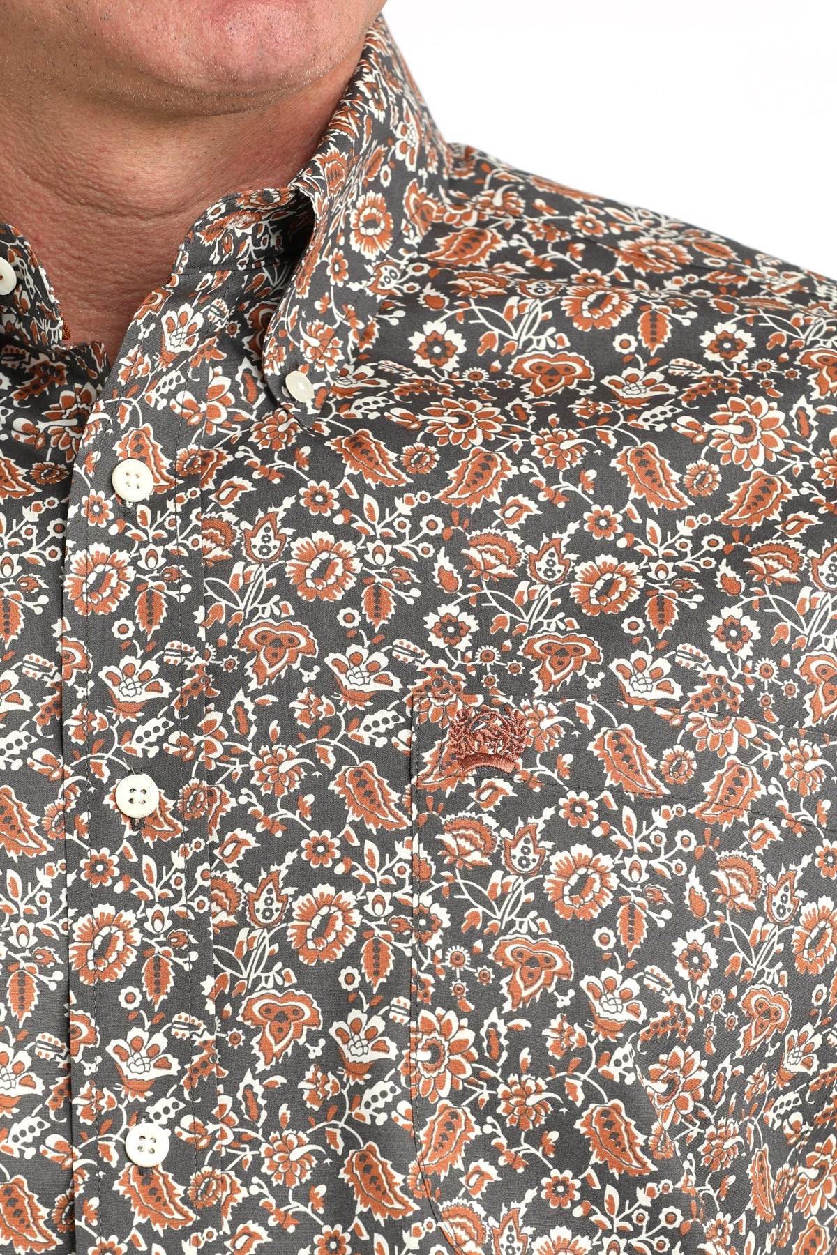 Cinch Men’s Long Sleeve Floral Print Shirt