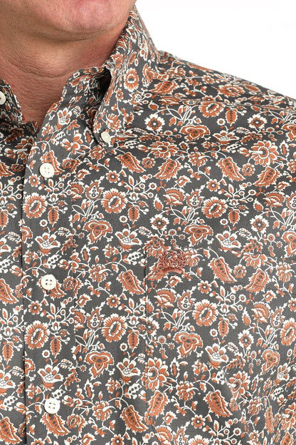 Cinch Men’s Long Sleeve Floral Print Shirt
