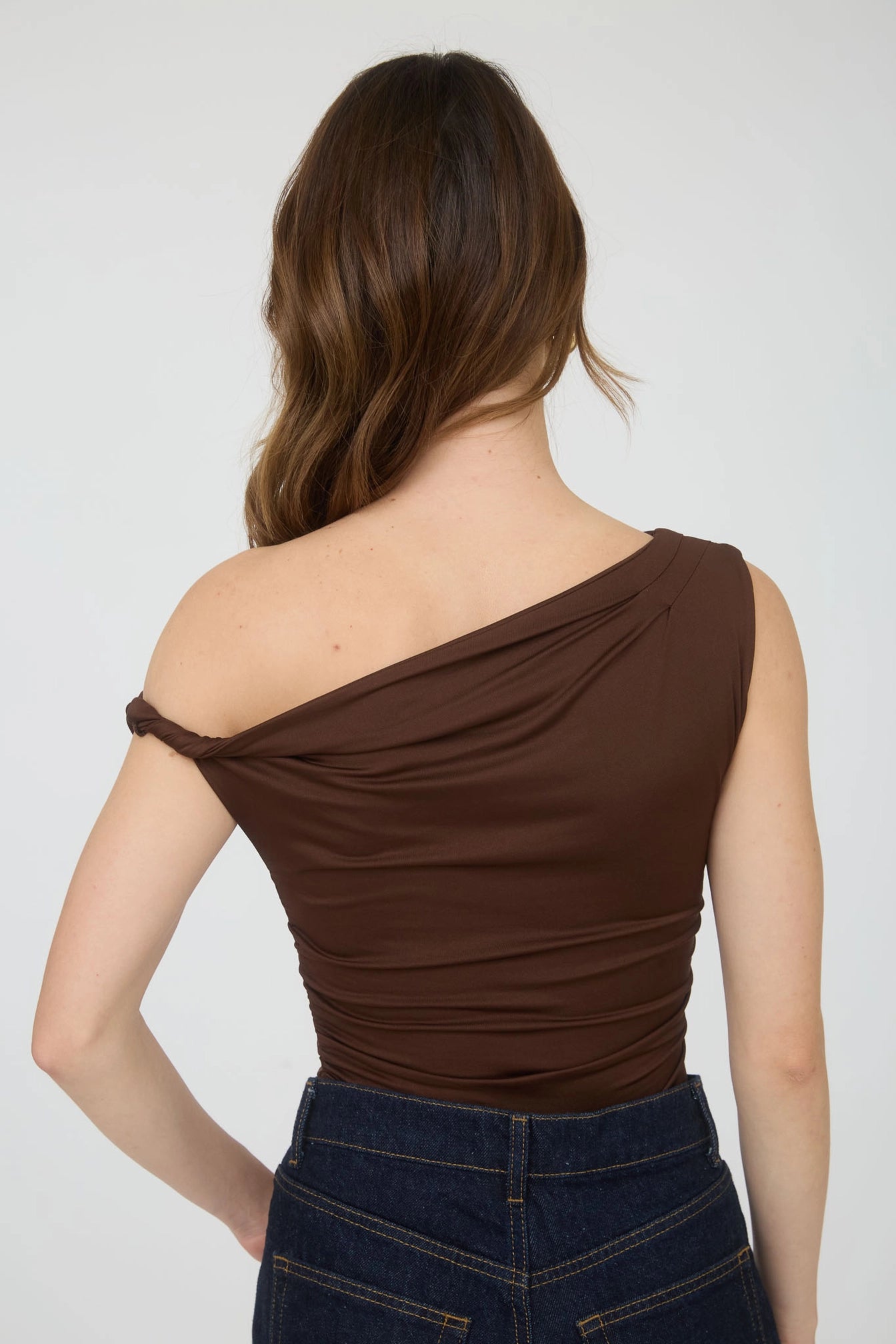 Women’s Brown Off The Shoulder Top