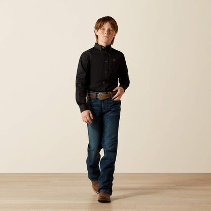 Ariat Boys Solid Twill Classic Fit Shirt