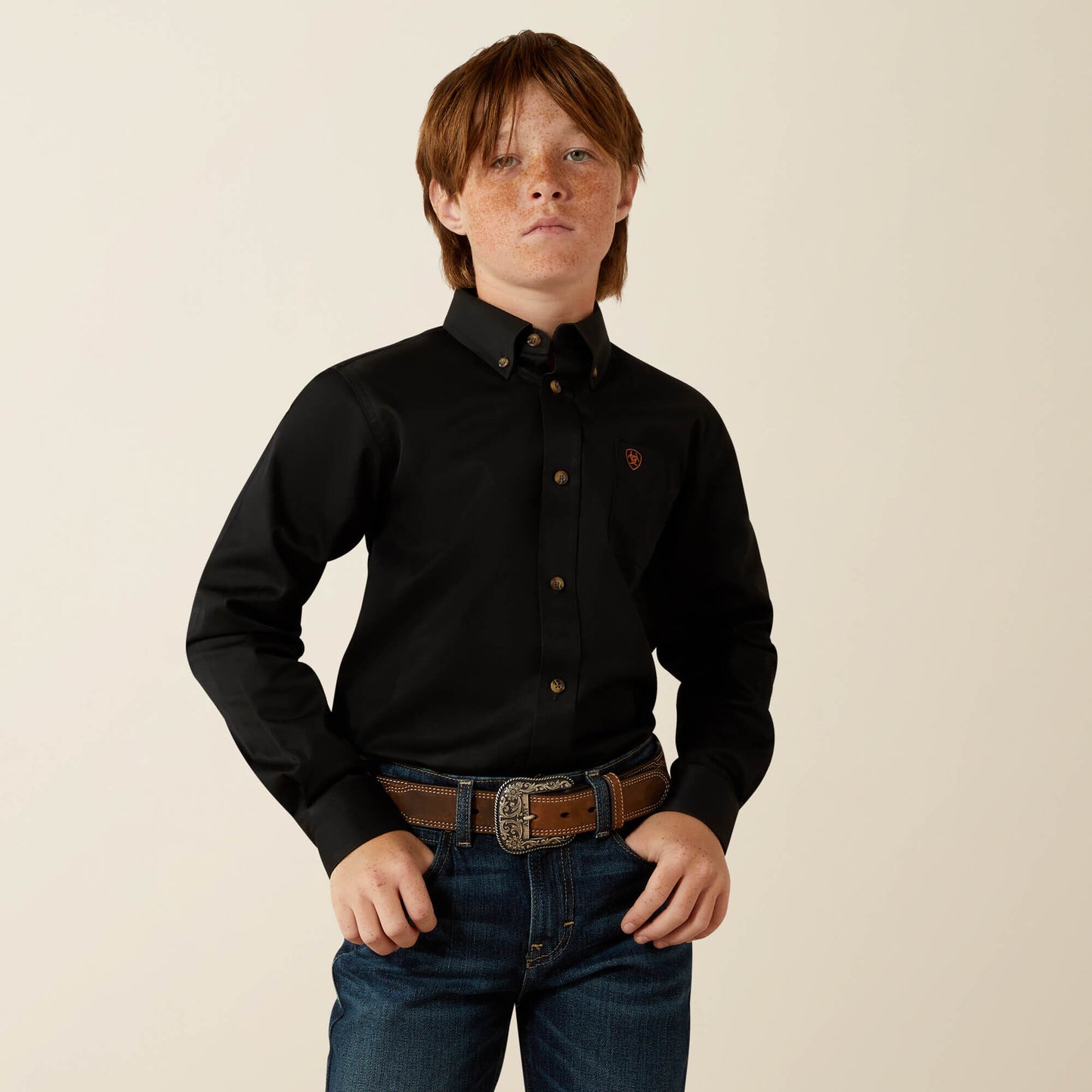 Ariat Boys Solid Twill Classic Fit Shirt