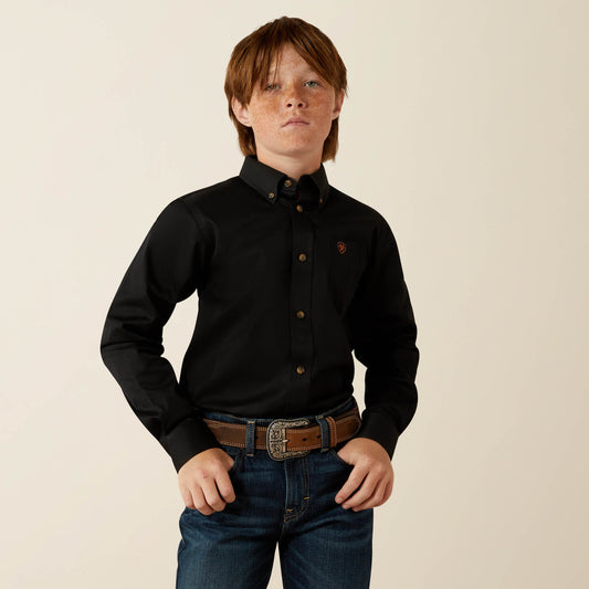 Ariat Boys Solid Twill Classic Fit Shirt