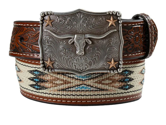 3D Youth Inlay Belt 1 1/2" Tan | D120004908